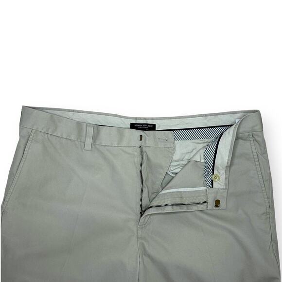 BANANA REPUBLIC Straight Leg 100%Cotton Arden Chino Pants Khaki Flat Front 38x32 - Picture 6 of 12